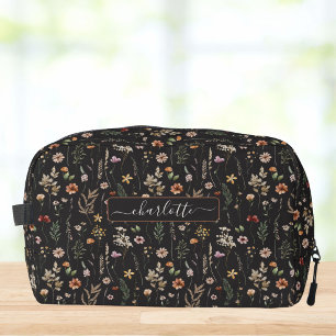 Neceser Acuarela Patrón de flores silvestres florales boni