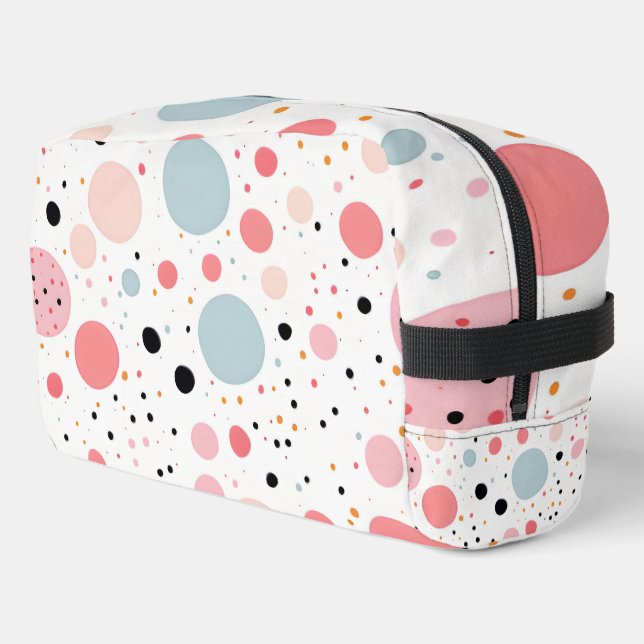 Neceser Adorable patrón de lunares blancos (Esquina izquierda)