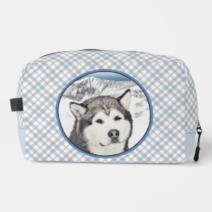 Neceser Alaskan Malamute Pintura de Mal Mally Sled Dog Art