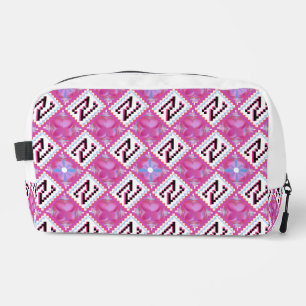 Neceser Alfabeto geométrico rosa chic inicial N