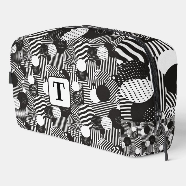 Neceser Antecedentes líneas abstractas en blanco y negro 1 (Esquina derecha)