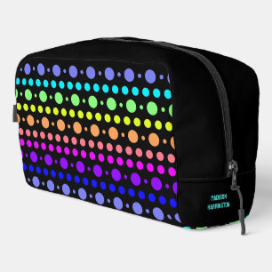 Neceser Arcoiris del nombre personalizado de puntos