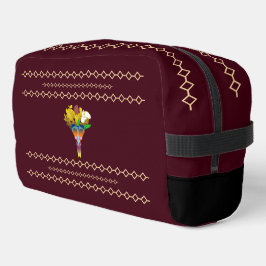 Neceser Art Deco Vase with Golden Flowers