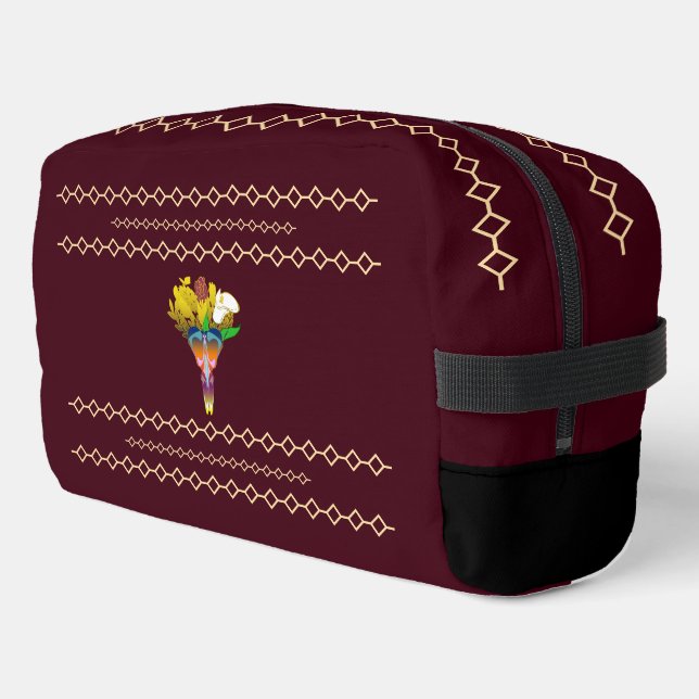 Neceser Art Deco Vase with Golden Flowers (Esquina izquierda)