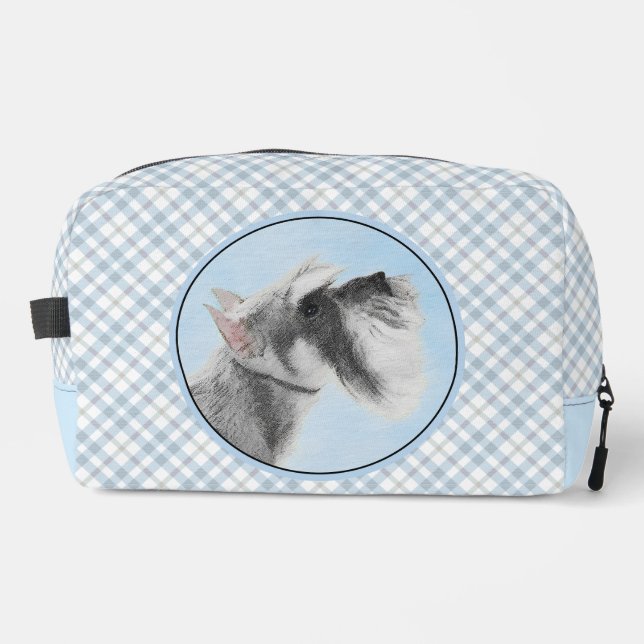 Neceser Arte de perro recortado en la pintura de Schnauzer (Anverso)