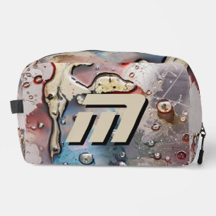 Neceser Arte fluido metálico surreal, cita personalizada, 
