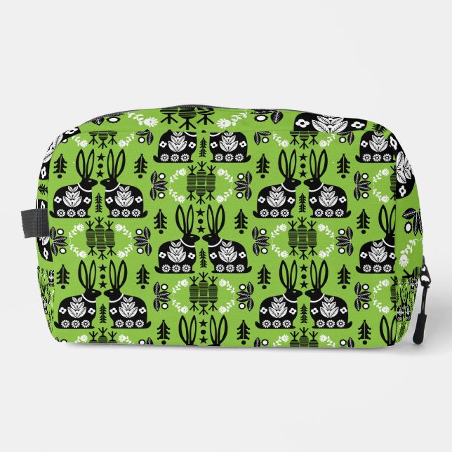 Neceser Arte folclórico nórdico escandinavo conejo (Anverso)