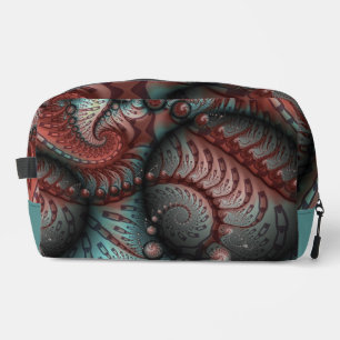 Neceser Arte fractal de fantasía vívida abstracta marrón a