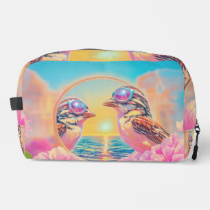 Neceser Aves Guay con gafas de sol al atardecer