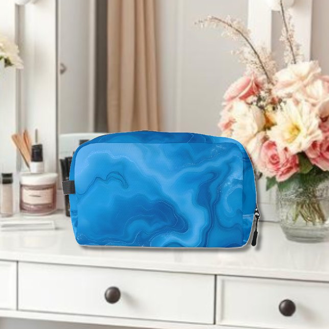 Neceser Azul lunar (Moonstone Blue Toiletry Bag, Summer, Abstract, modern, trendy)