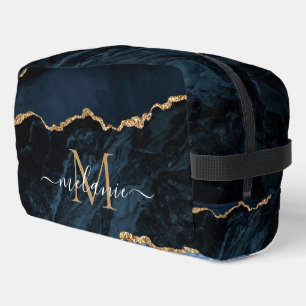 Neceser Azul Marino Dorado Regalo Personalizado Con Tu Nom