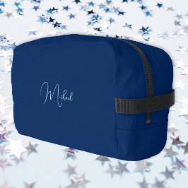 Neceser Azul Marino Moderno Blanco Monograma Hombres Mujer