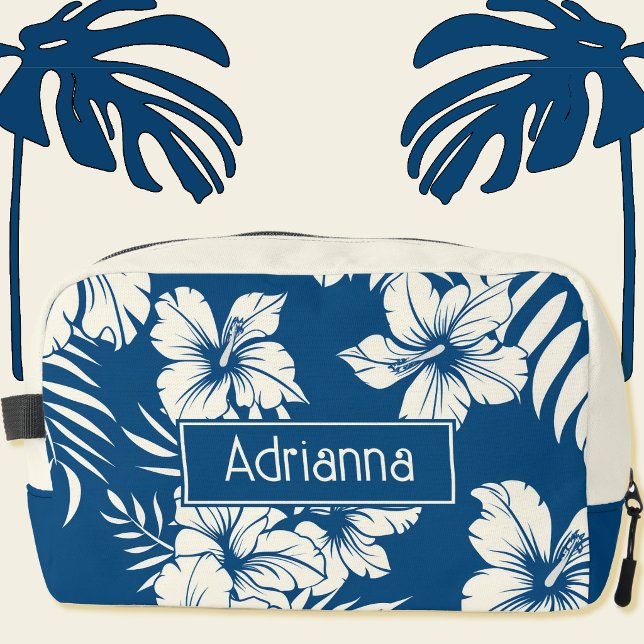 Neceser Azul Tropical y Floral Blanco  (Subido por el creador)