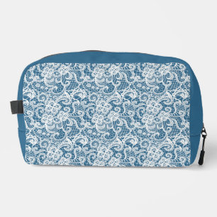 Neceser AZUL verde azulado CON DISEÑOS ORNADOS DE LACE BLA