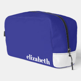Neceser Azul y Blanco Simple con Nombre