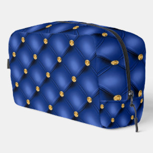 Neceser Azul y Dorado Diamante Acolchado
