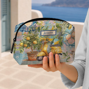 Neceser Azulejos de Collage Floral de Cítrico Siciliano Az