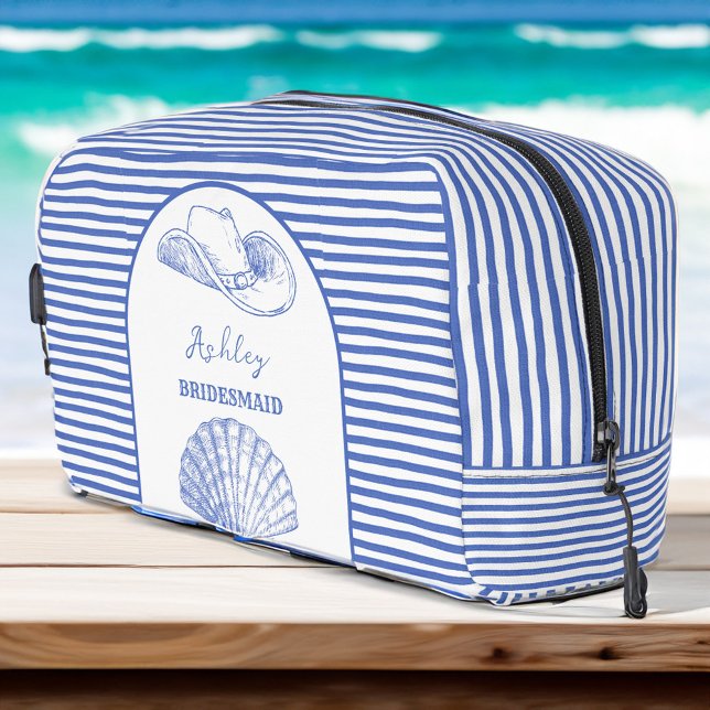 Neceser Bachelorette Cowgirl regalo de dama de honor (Coastal Cowgirl Bachelorette party favors personalized toiletry bag bridesmaid gifts Dopp Kit)