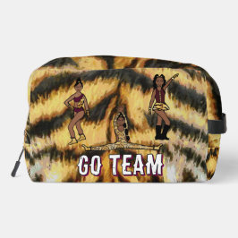 Neceser Bailarina de marioneta personalizada Maroon Tiger 