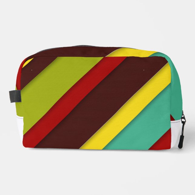 Neceser Bandas diagonales multicolores (Anverso)