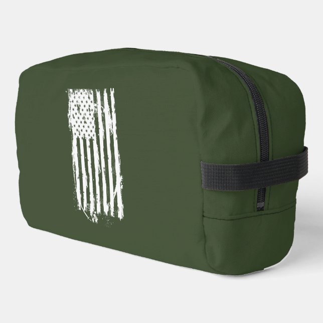 Neceser Bandera Americana Distressed Blanca (Esquina izquierda)
