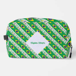 Neceser Bandera de Brasil Personalizada Tiled Travel