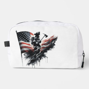 Neceser Bandera de Estados Unidos. Bombero