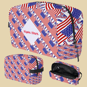 Neceser Bandera de la herencia de EE. UU. Viaje personaliz