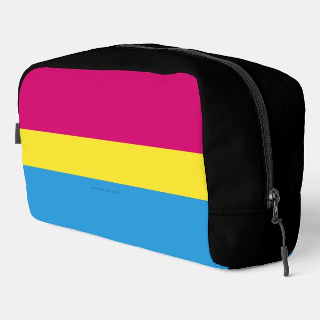 Neceser bandera de orgullo pansexual SlipperyJoe rosa ámba (Esquina derecha)