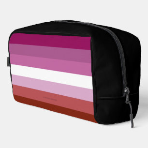 Neceser bandera del orgullo lésbico femenino de SlipperyJo