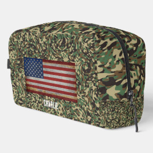 Neceser Bandera personalizada Camuflaje Verde Nombre Perso