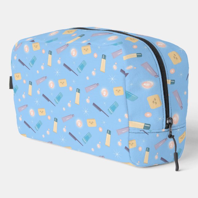 Neceser Baño matutino Artículos de aseo Patrón Azul (Esquina derecha)