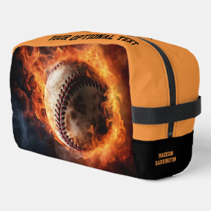 Neceser Béisbol con nombre personalizado en llamas