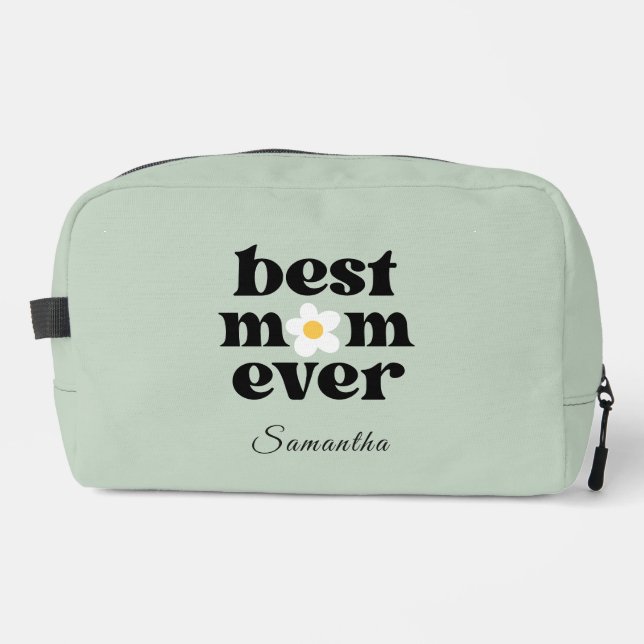 Neceser Best Mom Ever Sage Green Personalized Mother's Day (Anverso)