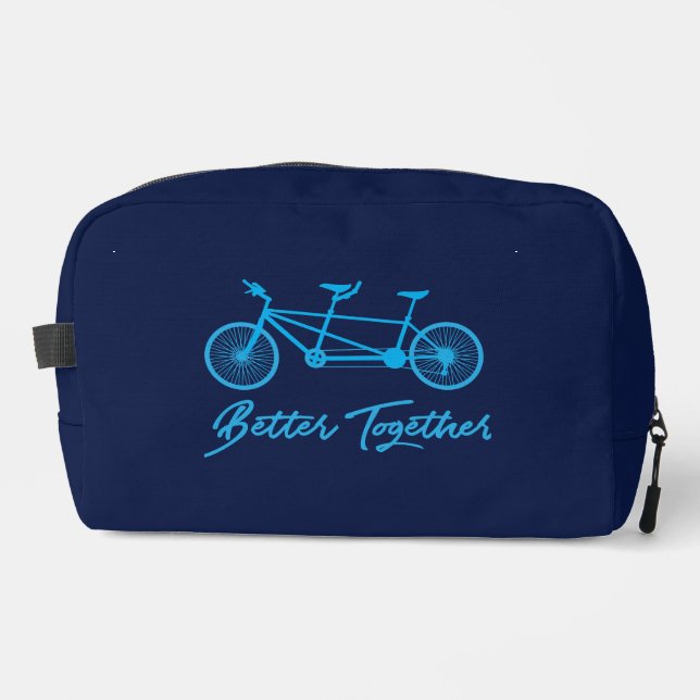 Neceser Bicicleta Tandem Mejor Juntos Azul (Anverso)