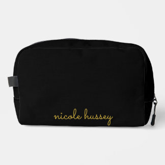 Neceser Black and Gold Script | Stylish Monogram Modern