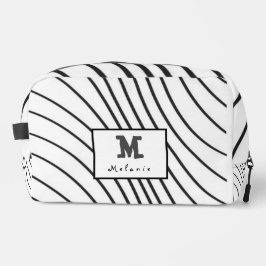 Neceser Black and white striped Abstract minimal Monogram