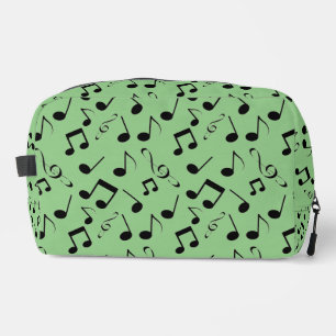 Neceser Black Musical Notes Design Dopp Kit Bag