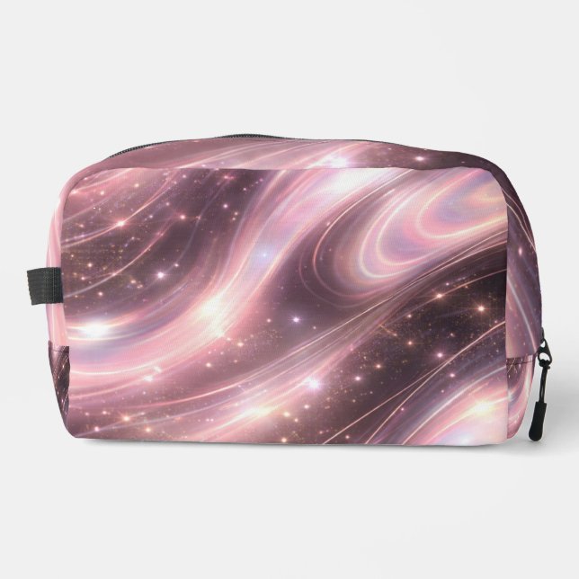 Neceser Black & muted blush space patterns AI art  (Anverso)