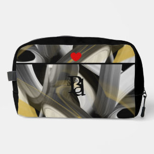 Neceser Black Toiletry Bag Trend Resumen Oro Blanco Arte