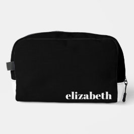 Neceser Black with White Name