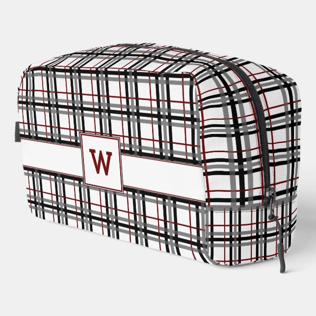 Neceser Blanco negro y rojo revestido (Esquina derecha)