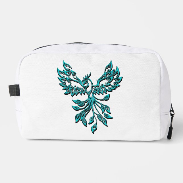Neceser Blue Phoenix Rising en Blanco (Anverso)