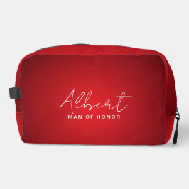Neceser Boda Rojo hombre de honor personalizado