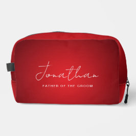 Neceser Boda rojo padre del kit de dopp Personalizado Groo