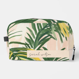 Neceser Boho Rubor Green Tropical Palm Leaves Beach
