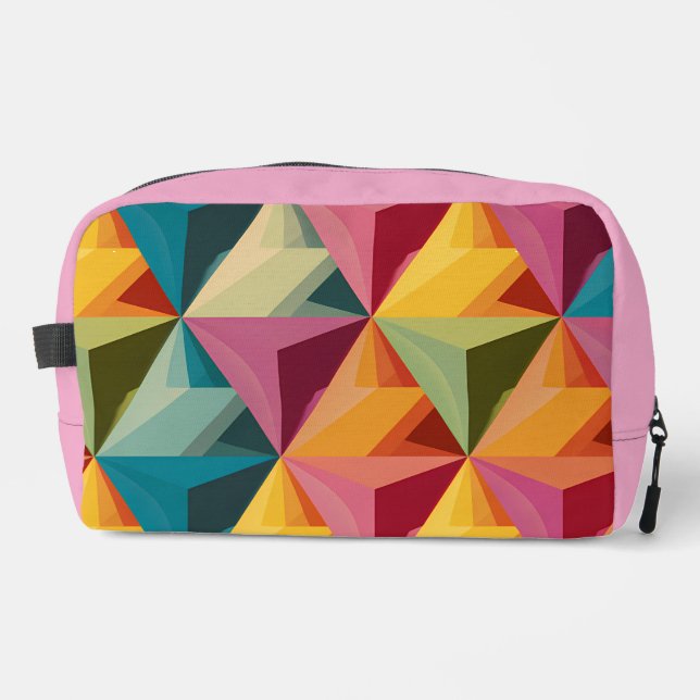 Neceser Bold Geometric Triangle Pattern  (Anverso)