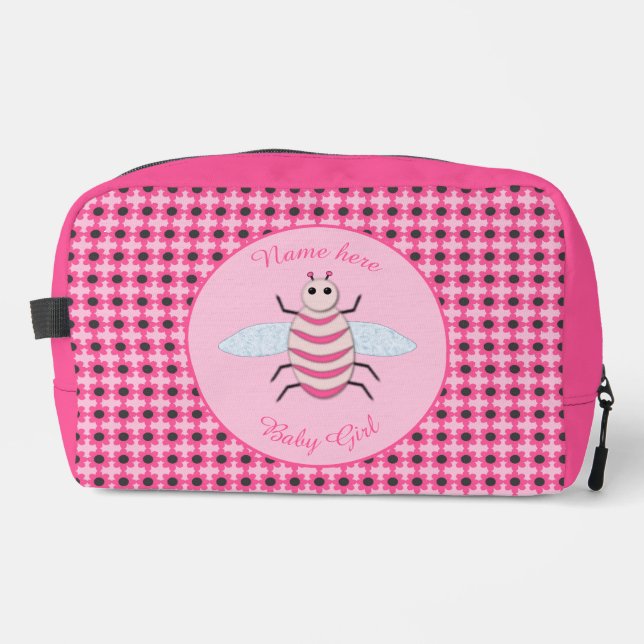 Neceser Bonito Bebé Rosa Bee Personalizado (Anverso)