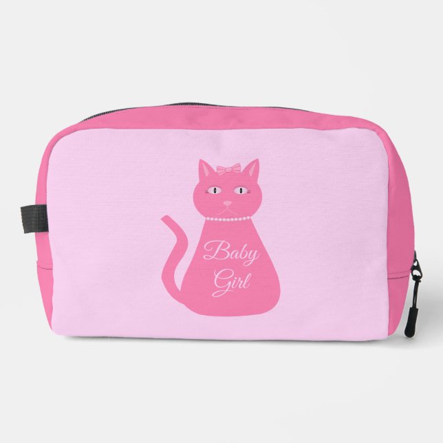 Neceser Bonito Niña Rosa Personalizado Gato (Anverso)