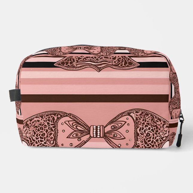 Neceser Bow Ties en arte rosa de IA (Anverso)